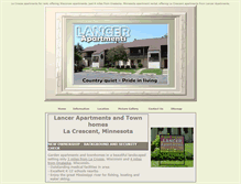 Tablet Screenshot of lancerapartments.com